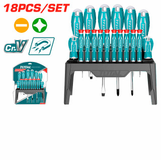 ست پیچ گوشتی مجموعه 18 عددی توتال مدل THT250618