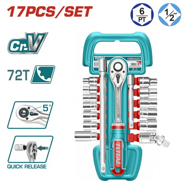 ست بکس ریلی صنعتی توتال 17 عددی مدل THT121171
