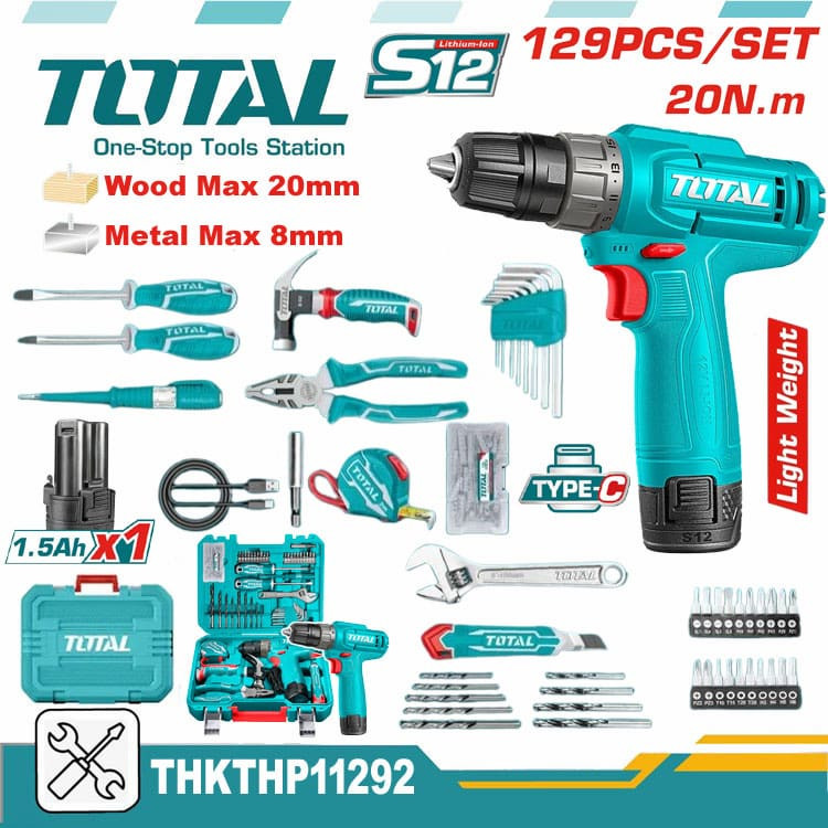 مجوعه دریل شارژی 129 پارچه THKTHP11292